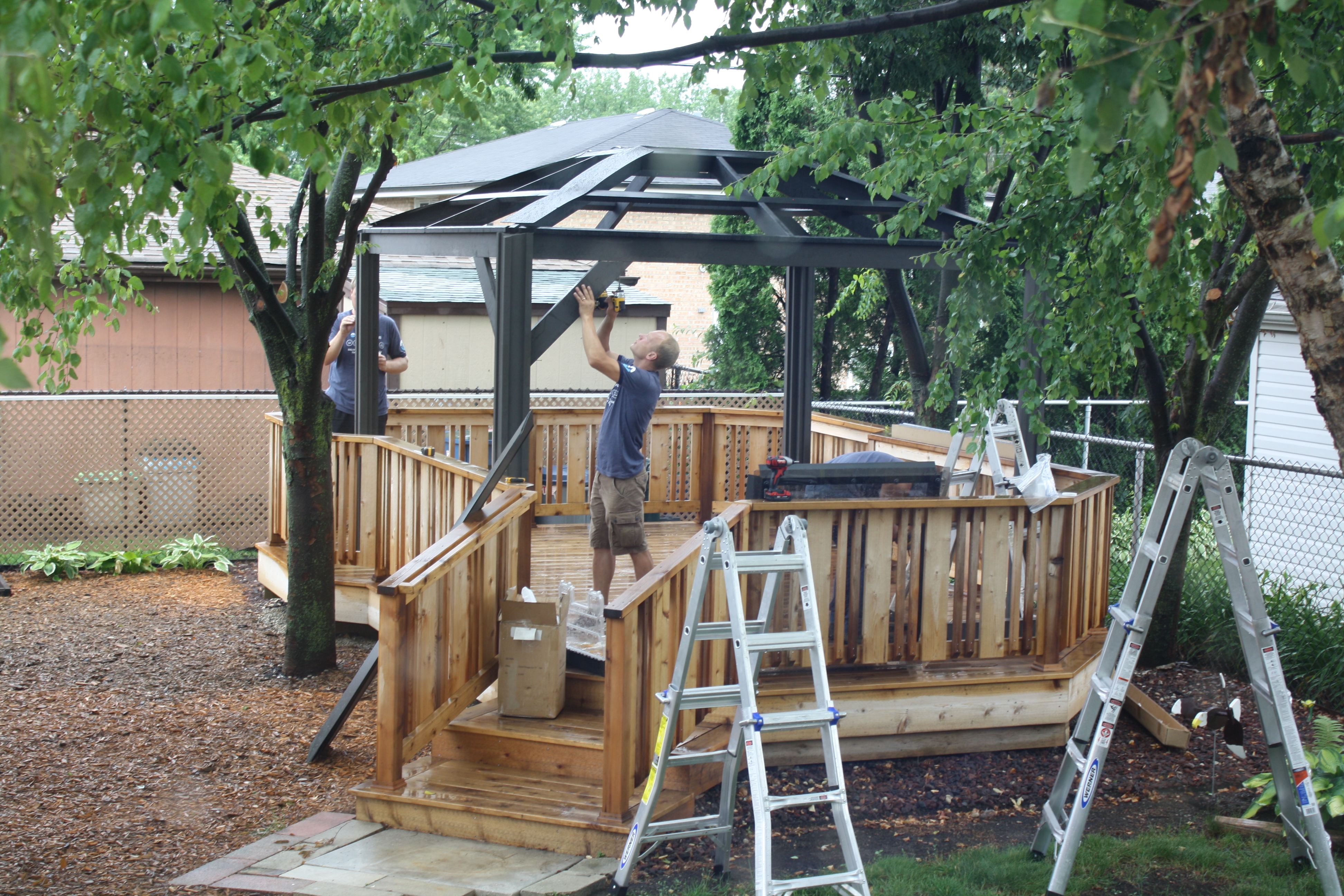 Transmotion Delivery Assembly Relocation Installation Bridgeview IL Chicago Milano Gazebo Transmotion Delivery Assembly Installation Relocation The Great Escape Milano Shade Gazebo Patio Furniture 11 x 11 Installment Chicago Washington California