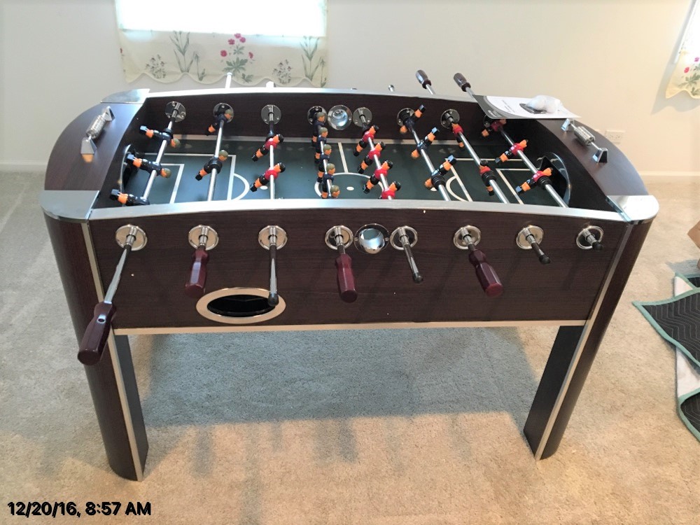 Transmotion Delivery Assembly Installation Relocation Chicaago Chicago land Foosball Table Game Table American Heritage Atlantis