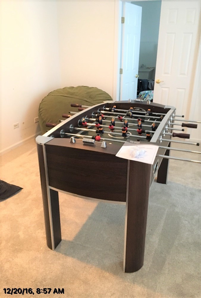 Transmotion Delivery Assembly Installation Relocation Chicago Chicago land Foosball Table Game Table American Heritage Atlantis