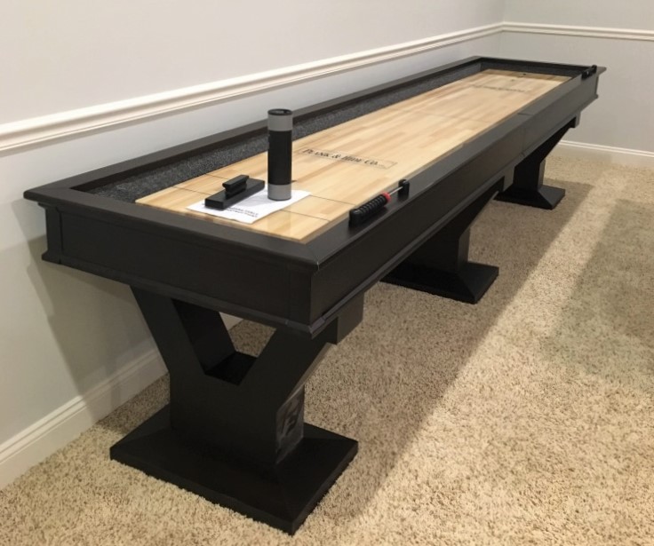 Transmotion Delivery Assmebly Installation Relocation Extration Removal Plank & Hide Co Gaston Shuffleboard Table Game table V-Force Air Hockey Game Table St John Indiana Chicago IL Washington California Michigan Indiana Near me Local Fitness Fitness Equipment Patio Furniture Game Tables