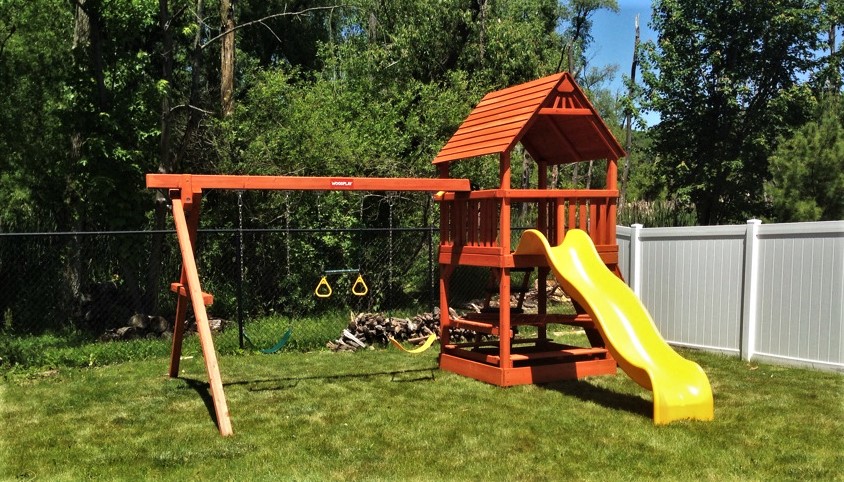 Delivery and Installation of a Escalade Sports Monkey Tower Playset in Cedar Lake IN Indiana Illinois Wisconsin Michigan Washington California Kidsplay Kids Playset Play Backyard Summer Fun Swing