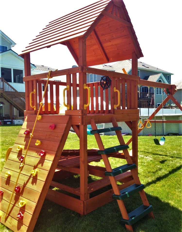 Delivery and Installation of a Escalade Sports Monkey Tower Playset in Cedar Lake IN Indiana Illinois Wisconsin Michigan Washington California Kidsplay Kids Playset Play Backyard Summer Fun Swing