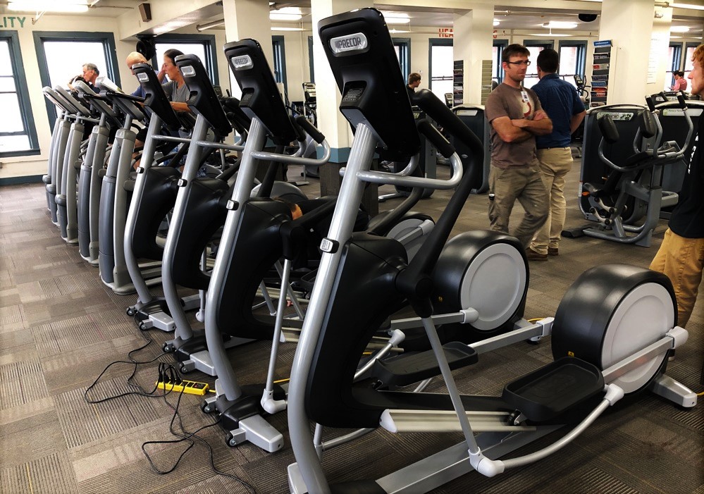 Transmotion Delivery Assembly Installation Relocation of Precor EFX761 Elliptical Fitness Crosstrainer TRM761 Treadmill in Bellingham WA YMCA Illinois Wisconsin Michigan Washington California Whatcom Family YMCA fitness healthy muscle America USA precor
