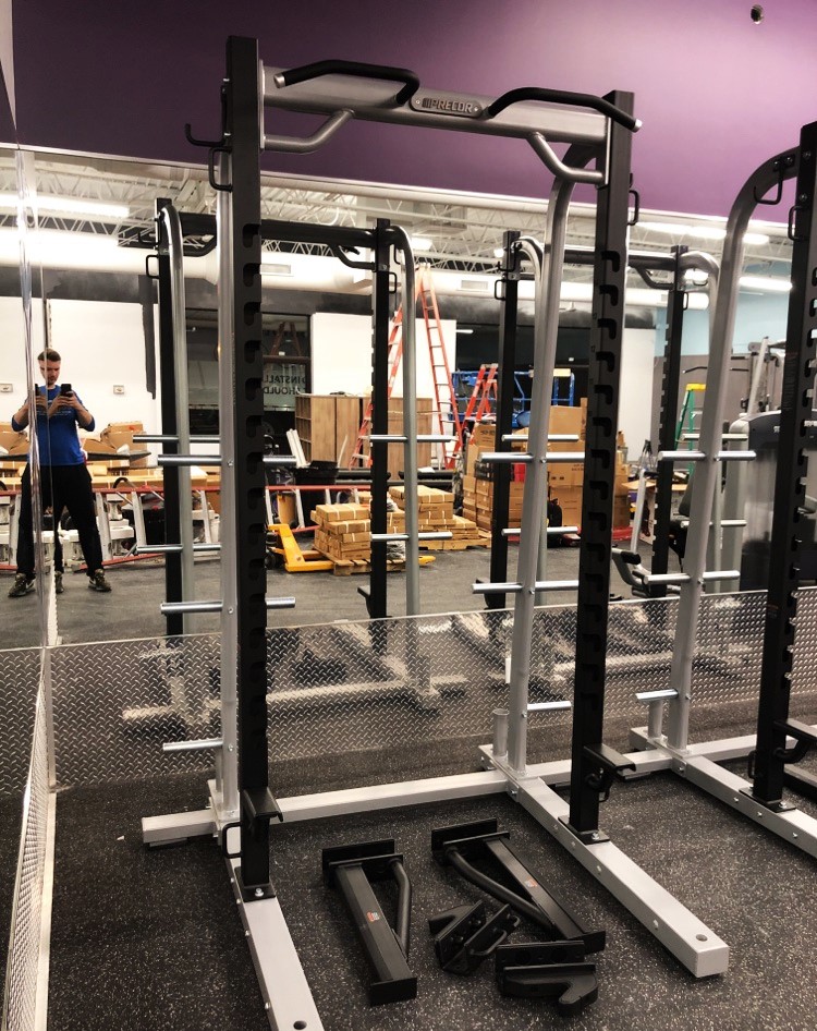 Transmotion Delivery Assembly Installation Relocation of Precor Fitness DBR0611 Half Rack Richland Center WI Wisconsin Michigan Indiana Illinois Commercial Gym