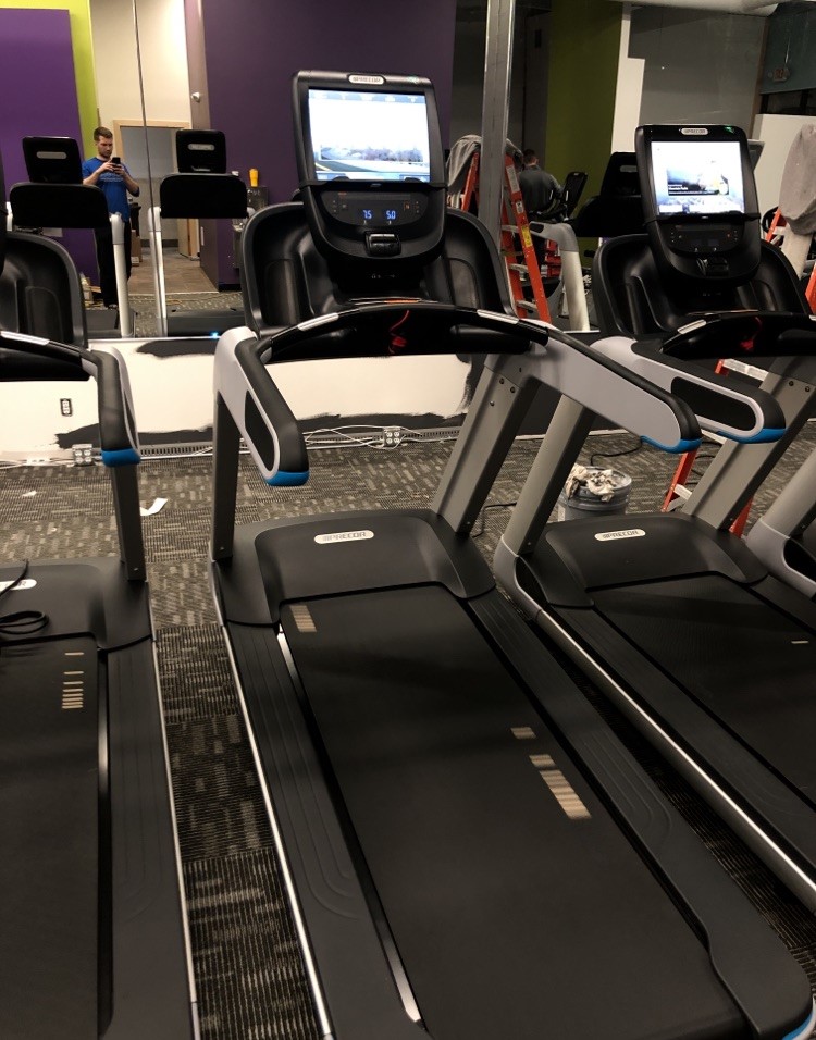 Transmotion Delivery Assembly Installation Relocation of Precor Fitness TRM885 Treadmill Richland Center WI Wisconsin Michigan Indiana Illinois Commercial Gym