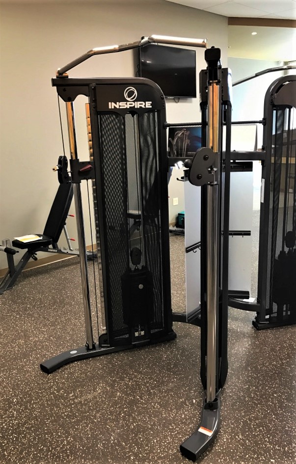 Transmotion Delivery Assembly Installation Relocation of Two INSPIRE FT1 FUNCTIONAL TRAINER ST (2) Rocklin CA Multiple Fitness Equipment Washington California Illinois Wisconsin Indiana Sports Health Muscle Gym
