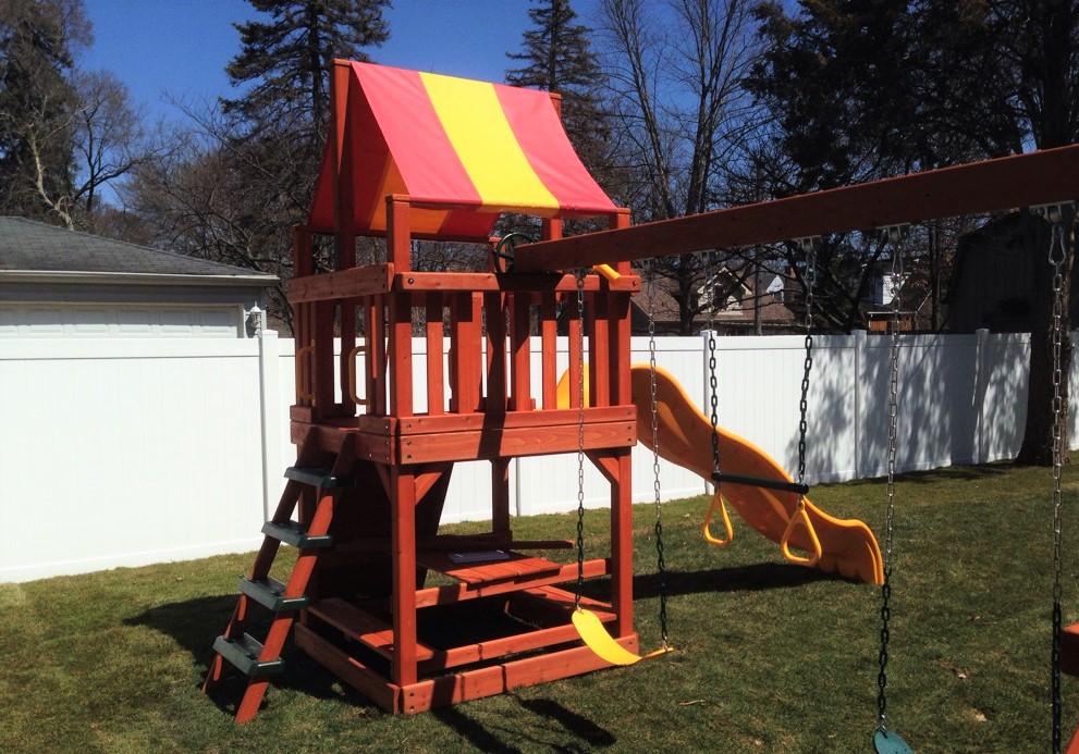 Transmotion Delivery Assembly Installation Relocation of a Escalade Sports Tiger Tower Playset in Elmhurst IL Wisconsin Michigan California Washington Illinois Summer Playset Kids Tower Fun