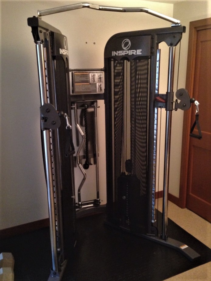 Transmotion Delivery Assembly Installation Relocation of a Precor Inspire FT1 Functional Trainer in Bellevue WA Washington Illinois Indiana Wisconsin Michigan California Basement Hills Lift Elevator Workout Gym Precor Fitness Healthy Muscle America