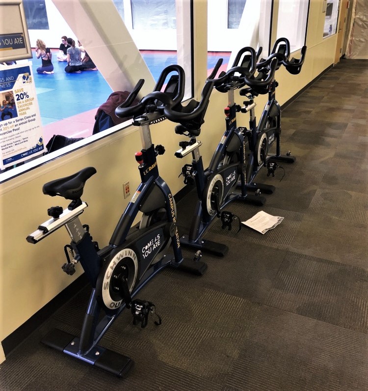 Transmotion Delivery Assembly Installation Relocation of a Schwinn AC Power bikes for University of California in Davis CA California Illinois Indiana Washington Wisconsin Michigan Indiana Custom University Students Bikes Fitness Healthy Health Muscle America