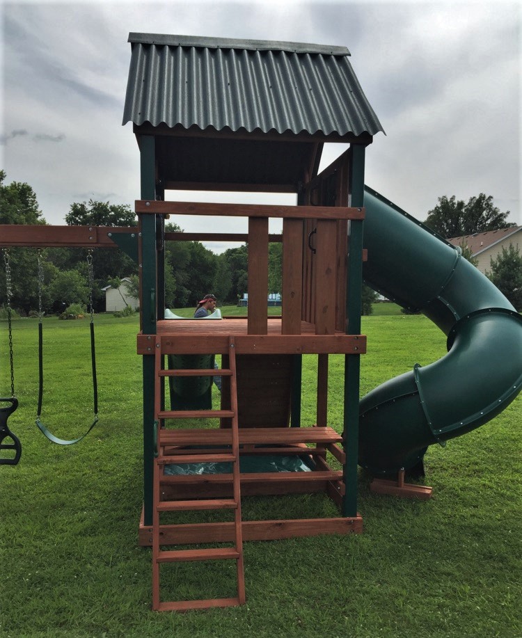 Transmotion Delivery Assembly Installation Relocation of a Superior Play Systems Playset in Millington IL Illinois Wisconsin Michigan Washington California Fun Kids Play Swing Slide Children Backyard