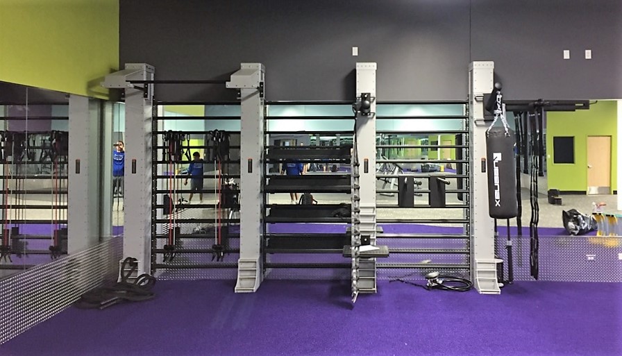 Transmotion Delivery and Installation for Anytime Fitness in Hazel Crest IL Commercial Precor W475 2D Wall Solution California Wisconsin Michigan Illinois 