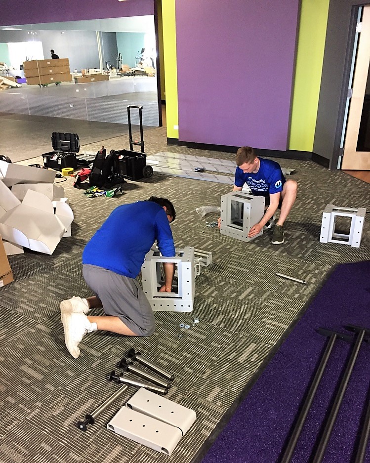 Transmotion Delivery and Installation for Anytime Fitness in Hazel Crest IL Commercial Precor W475 2D Wall Solution California Wisconsin Michigan Illinois 