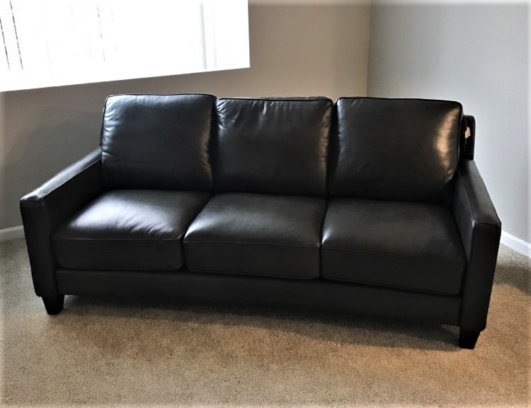 Transmotion Delivery Assembly Installation Relocation of La-z-boy Home Furniture Archer Collection Sofa Leather Stationary Chair in Woodinville WA Impact Oval Coffee Table Accent Home Relax Family Friends Decor Design Cozy America United States