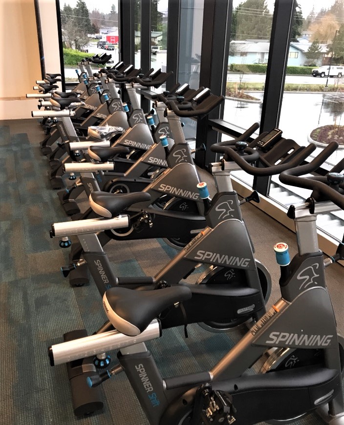 Transmotion Delivery Assembly Installation Relocation of Precor Fitness SBK843 Spinner Shift Bike in Mount Vernon WA Washington Wisconsin Indiana Illinois Michigan California Commercial YMCA Fit Fitness Gym Health Healthy Lifestyle