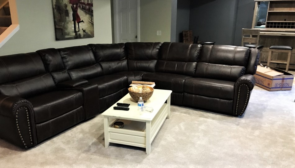 Transmotion Delivery Assembly Installation Relocation of a ManWah Power Recliner Set in Sycamore IL Illinois Indiana Wisconsin Washington California Michigan Relax Friends Family Movies Cozy Fun Leather Furniture United States America