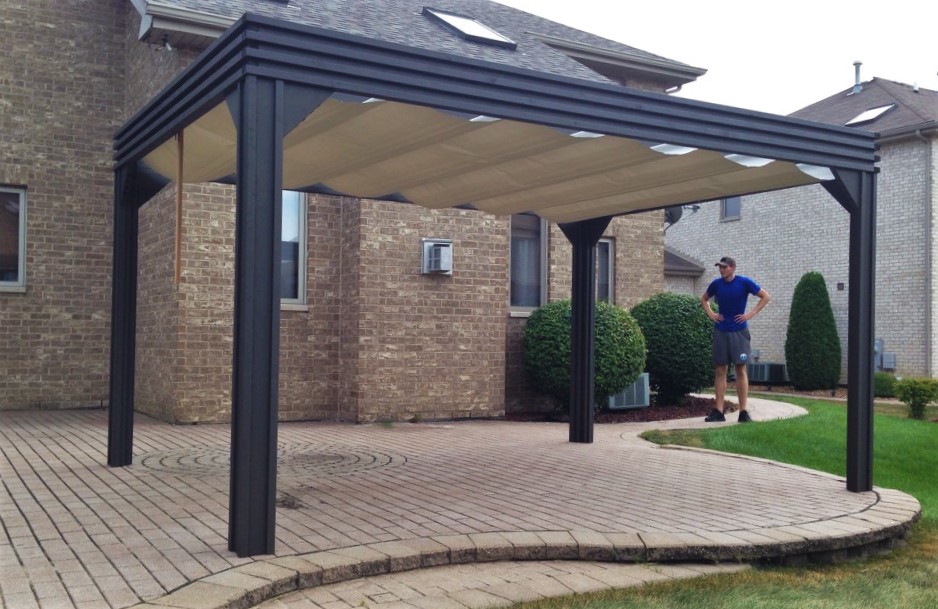 Transmotion Delivery Assembly Installation Relocation of a Visscher 10X14 Valencia Gazebo in Matteson IL Illinois Indiana Wisconsin Washington Michigan California Summer Sunny Warm Weather Fun Family Friends Party Dinner Dining Lunch Modern Design Stylish America United States