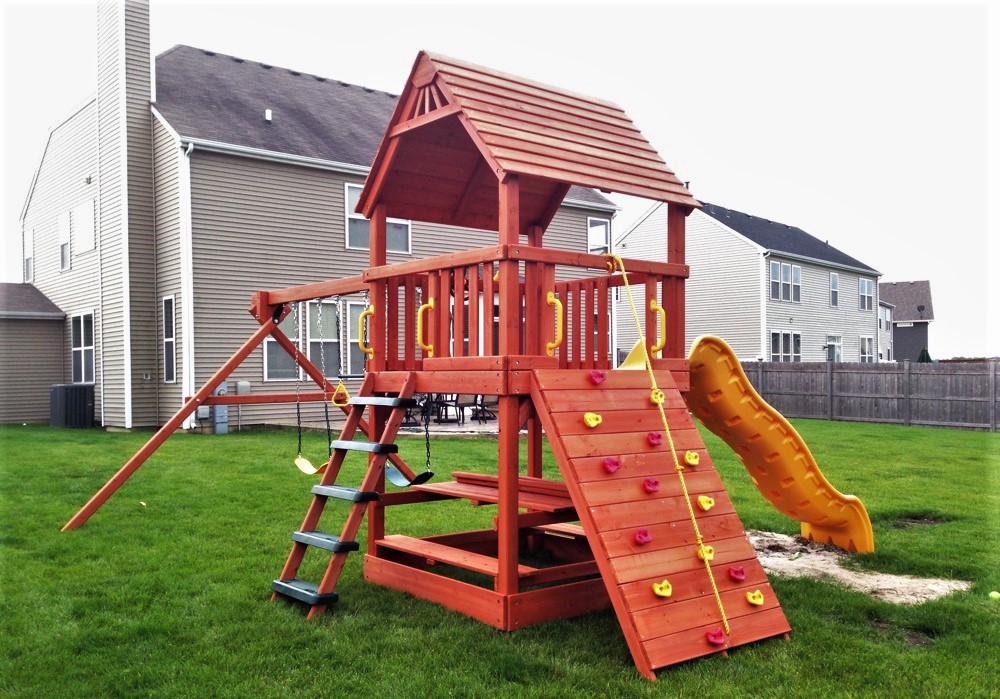 Transmotion Delivery Assembly Installation Relocation of AEscalade Sports Monkey Tower Playset in Joliet IL Illinois Indiana Wsiconsin Washington Michigan California Fun Kids Children Play Active Outdoors Outside Healthy Health Fit Fitness Entertaining Entertainment America United States