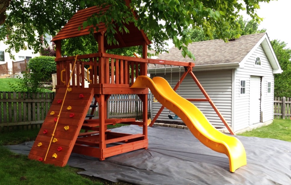 Transmotion Delivery Assembly Installation Relocation of Escalade Sports Monkey Tower Playset in Elgin IL Illinois Indiana Wsiconsin Washington Michigan California Fun Kids Children Play Active Outdoors Outside Healthy Health Fit Fitness Entertaining Entertainment America United States