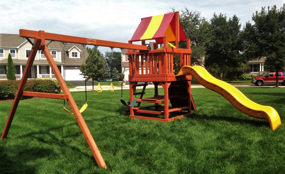 Transmotion Delivery Assembly Installation Relocation of Escalade Sports Tiger Tower Playset in Elgin IL Illinois Indiana Wsiconsin Washington Michigan California Fun Kids Children Play Active Outdoors Outside Healthy Health Fit Fitness Entertaining Entertainment America United States