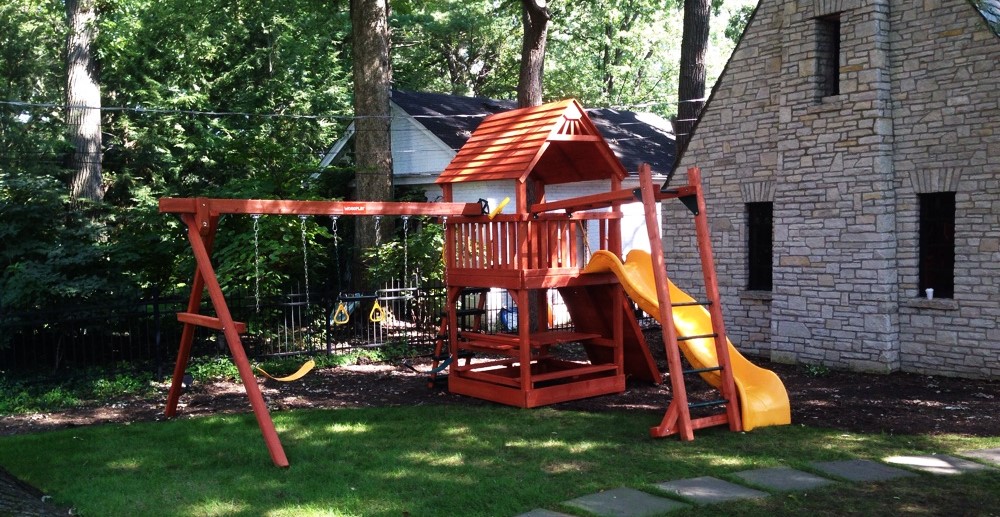 Transmotion Delivery Assembly Installation Relocation of a Escalade Sports Monkey Tower Playset in Evanston IL Illinois Indiana Wsiconsin Washington Michigan California Fun Kids Children Play Active Outdoors Outside Healthy Health Fit Fitness Entertaining Entertainment America United States